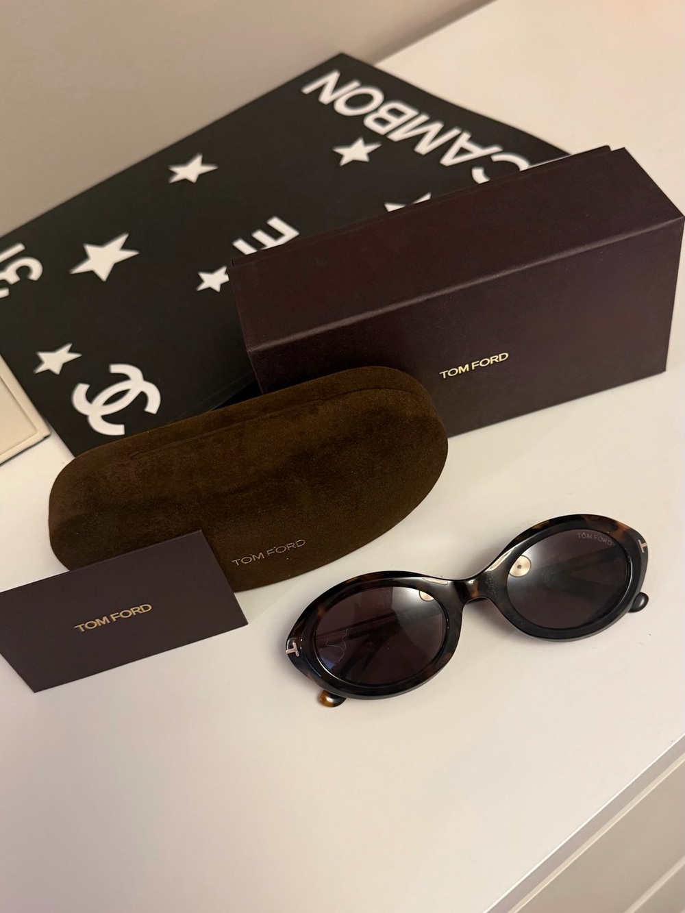 Tom Ford Women's Brown Tortoiseshell Oval Sunglasses
